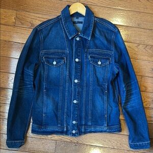 7 For All Mankind Rich Blue Denim Trucker Jacket